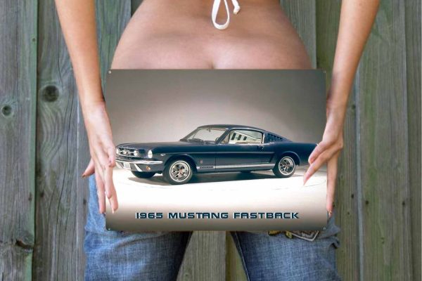 1965 Ford Mustang Fastback Tin Sign freeshipping - garageartaustralia