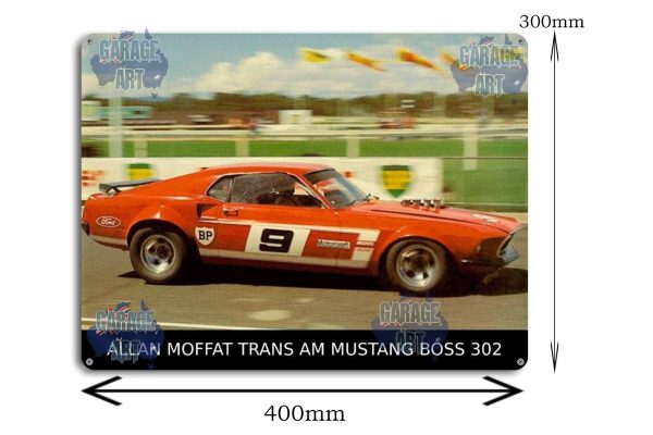 Alan Moffat Trans Am Mustang Tin Sign freeshipping - garageartaustralia