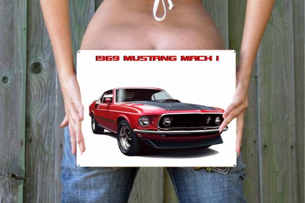 1969 Mustang Mach 1 Tin Sign freeshipping - garageartaustralia
