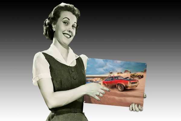 Desert Bash Tin Sign freeshipping - garageartaustralia