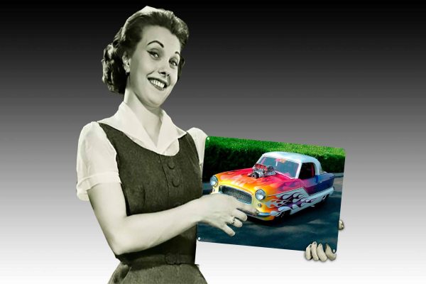 Ford Anglia Drag Car Tin Sign freeshipping - garageartaustralia