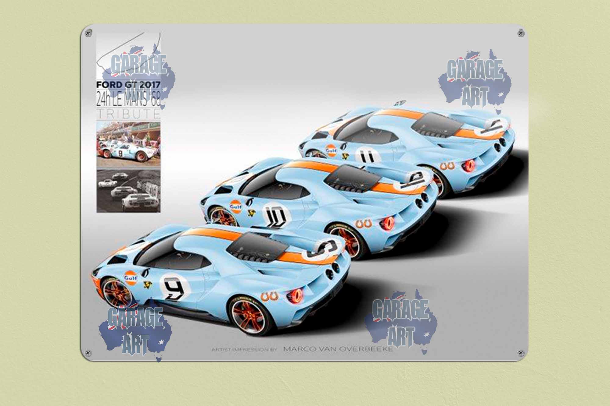 Ford GT Le Mans Tin Sign freeshipping - garageartaustralia