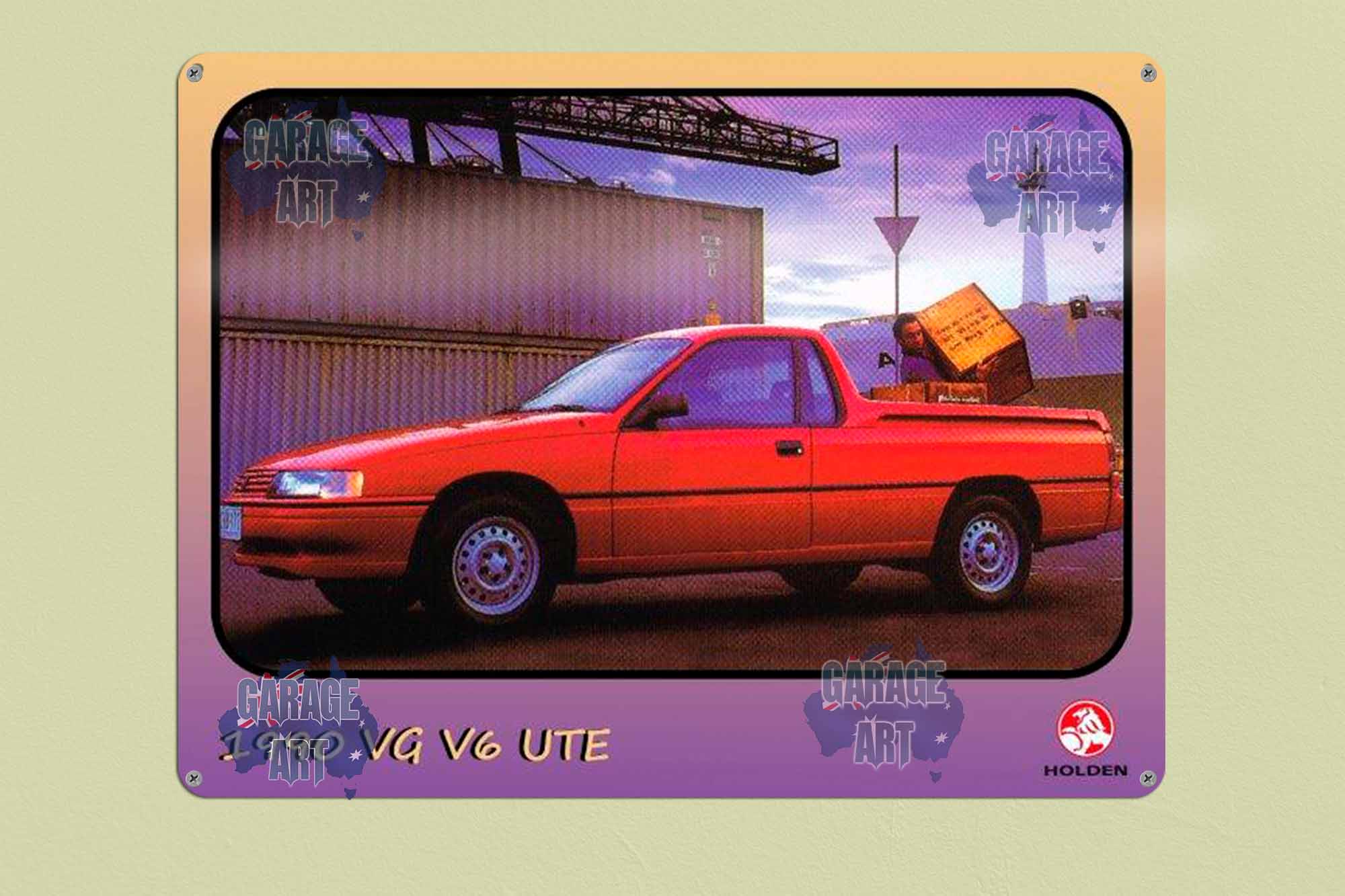 1990 Commodore VG V6 UTE Tin Sign freeshipping - garageartaustralia