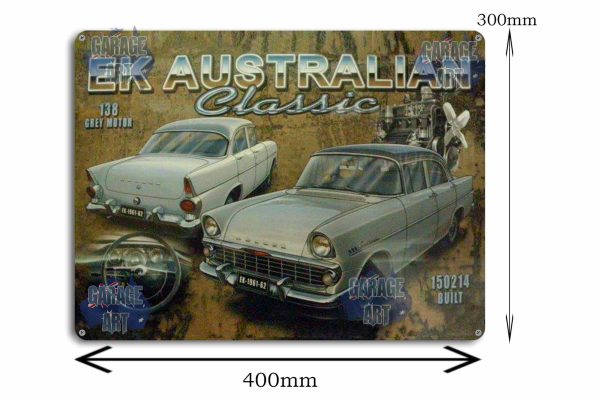 EK Holden Aussie Classic 138 Grey Motor Tin Sign freeshipping - garageartaustralia