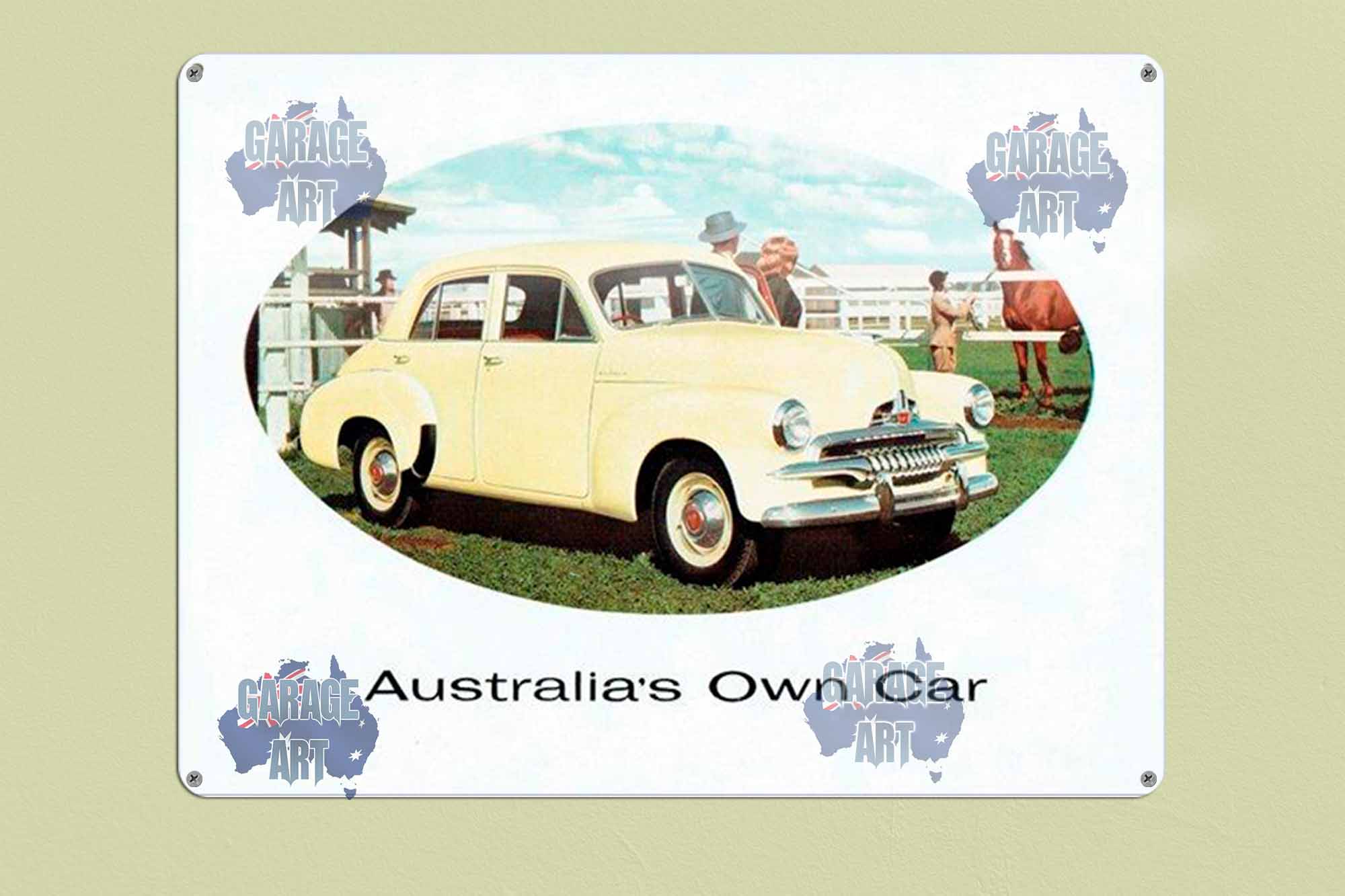 FJ Holden Australia's Own Car Tin Sign freeshipping - garageartaustralia