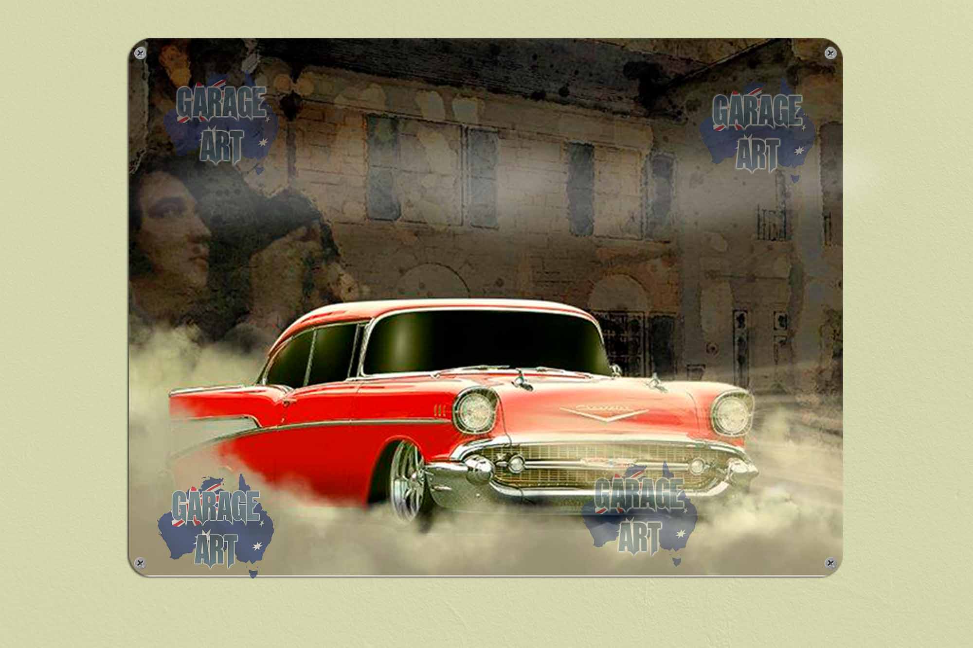 1957 Chevrolet Memories  Tin Sign freeshipping - garageartaustralia