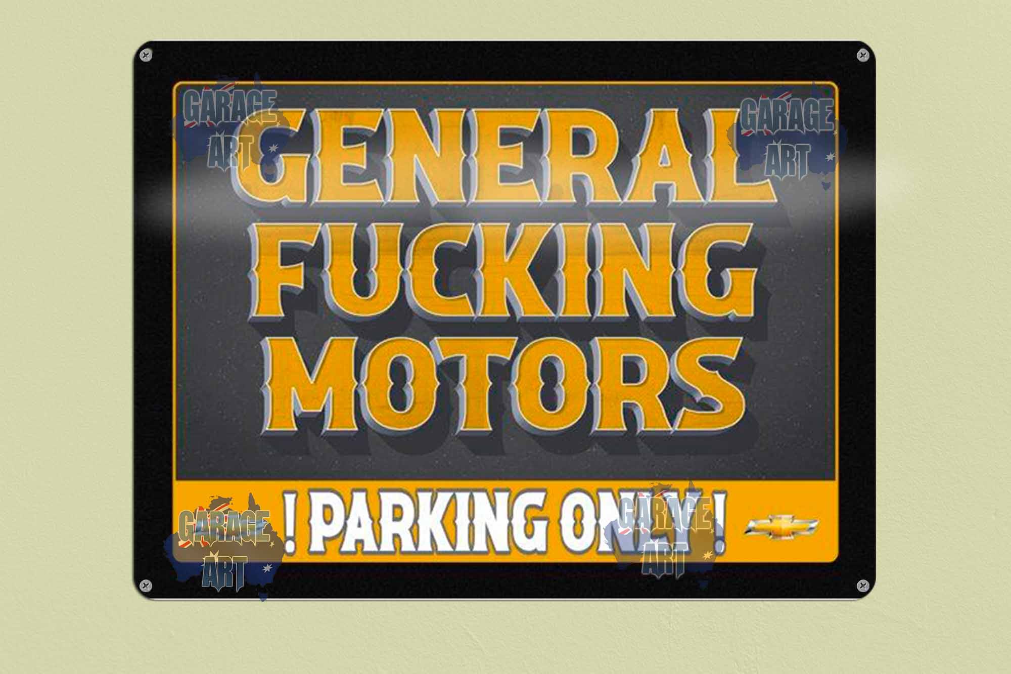 General Motors Parking Tin Sign freeshipping - garageartaustralia