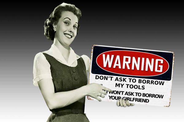 Warning Tools 600mmx400mm Tin Sign freeshipping - garageartaustralia