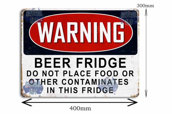 Beer Fridge Tin Sign freeshipping - garageartaustralia