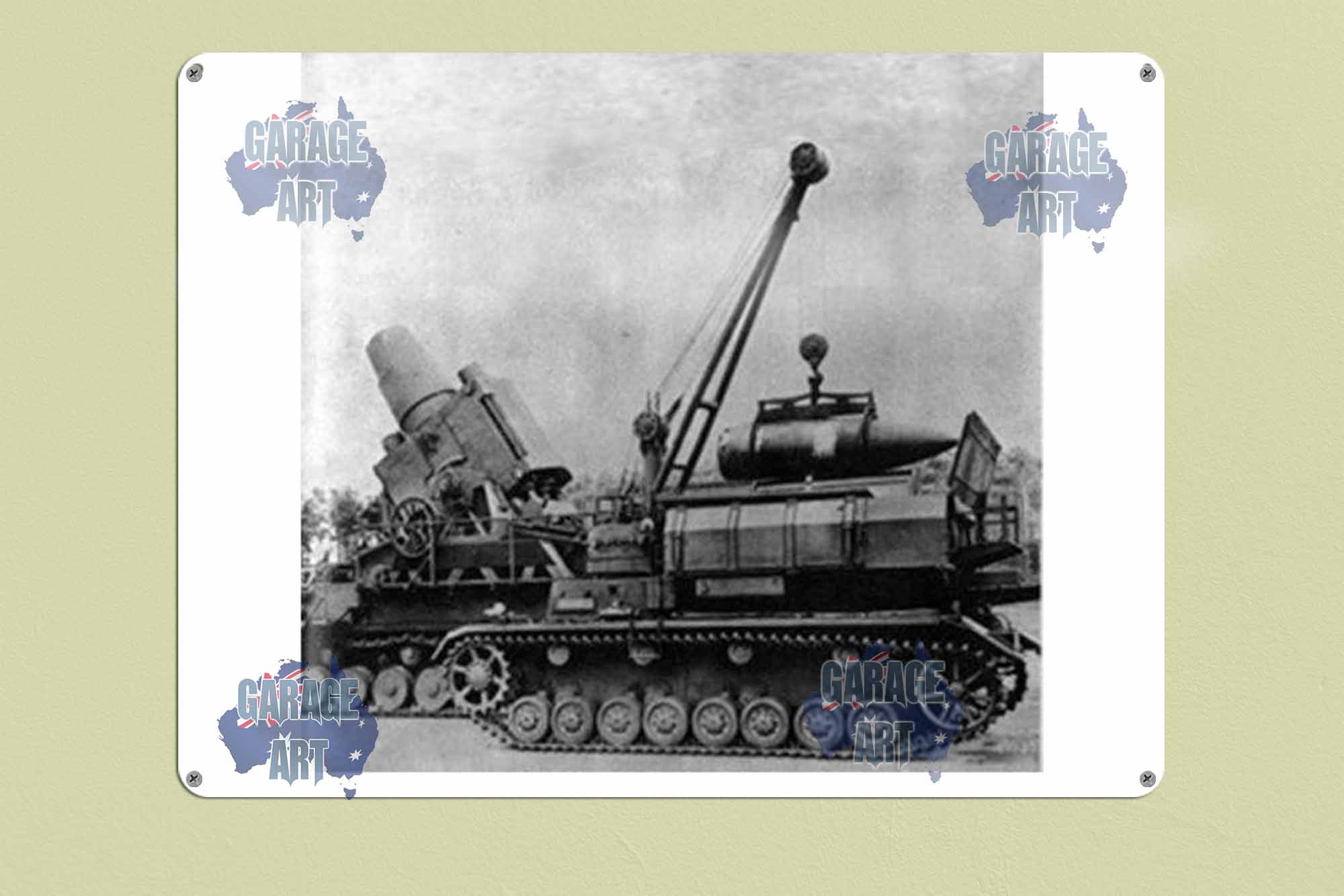 Cannons of WW2 300x300 Tin Sign freeshipping - garageartaustralia