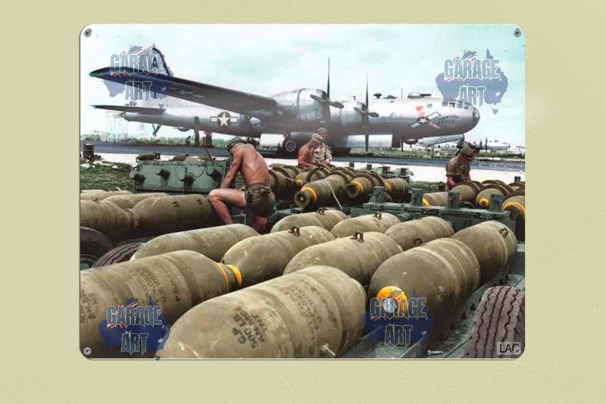 Flying Fortress Bombs Tin Sign freeshipping - garageartaustralia