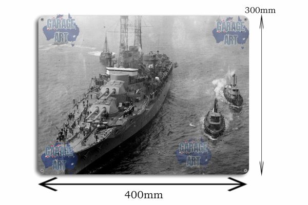 Battleship WW2 Tin Sign freeshipping - garageartaustralia