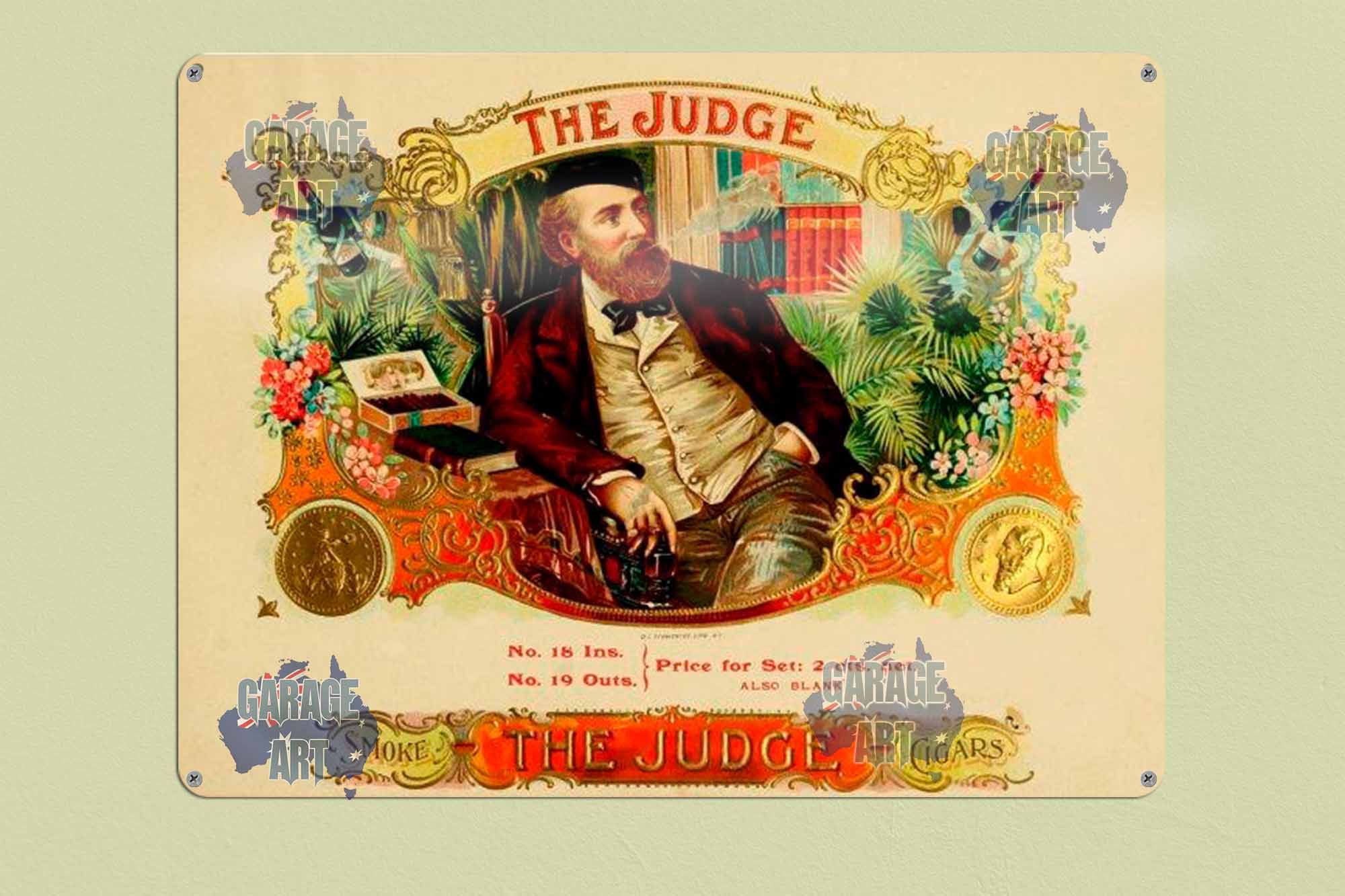 The Judge Cigars Tin Sign freeshipping - garageartaustralia