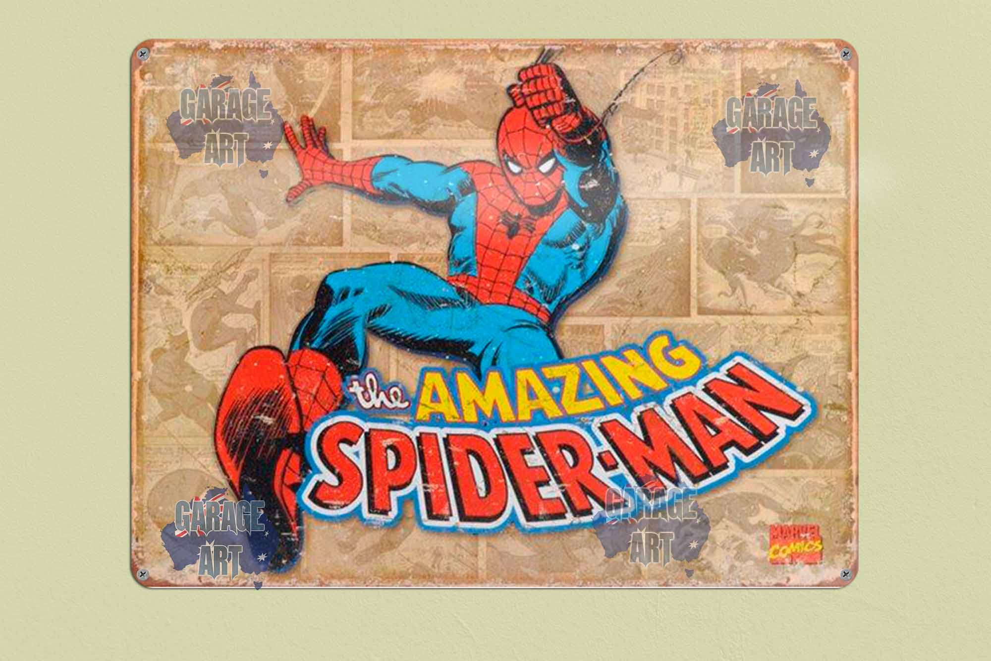 The Amazing Spiderman Tin Sign freeshipping - garageartaustralia