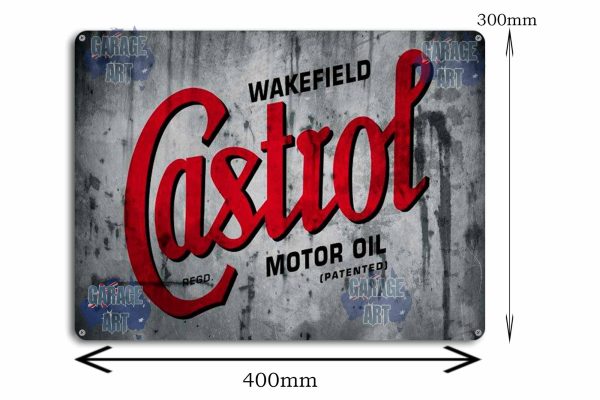 Castrol Motor Oil 2 Tin Sign freeshipping - garageartaustralia