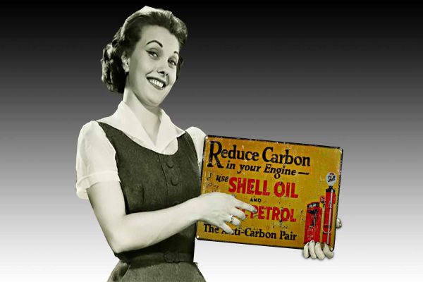 Shell Oil & Petrol Anti Carbon Stressed Tin Sign freeshipping - garageartaustralia