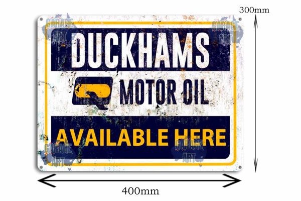 Duckhams Oil Rusty Tin Sign freeshipping - garageartaustralia