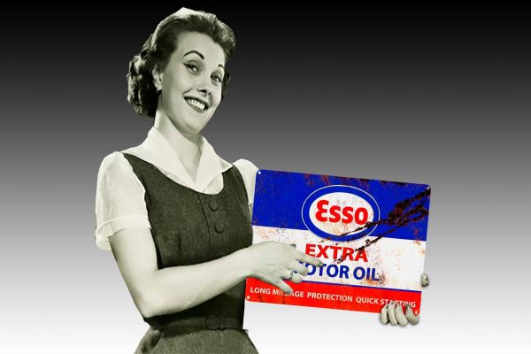 Esso Extra Rusty Tin Sign freeshipping - garageartaustralia