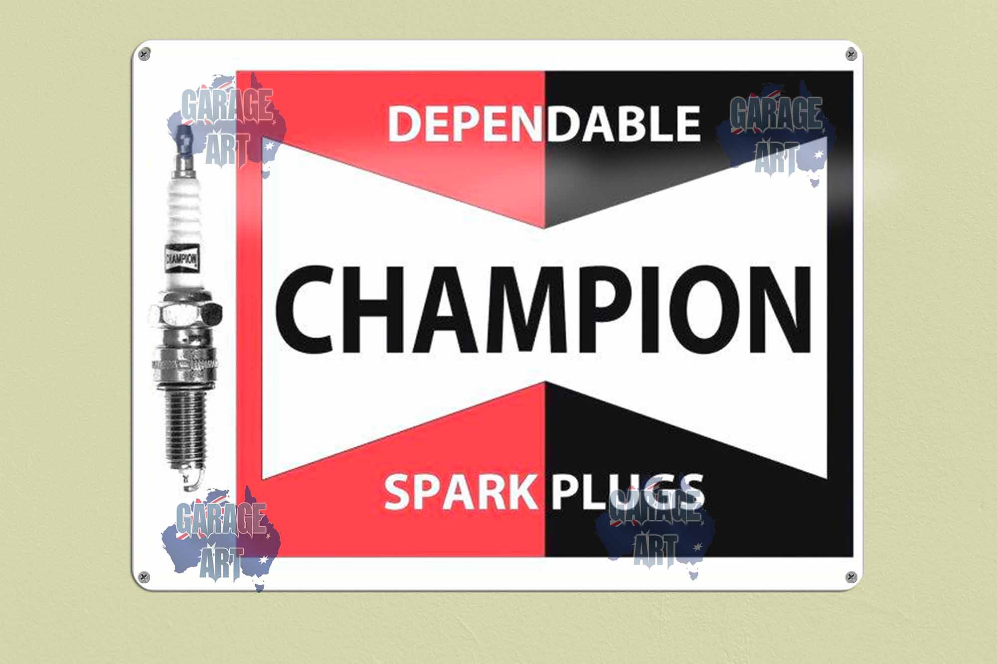 Champion Plugs Tin Sign freeshipping - garageartaustralia