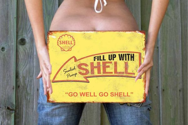 Fill Up With Shell Tin Sign freeshipping - garageartaustralia