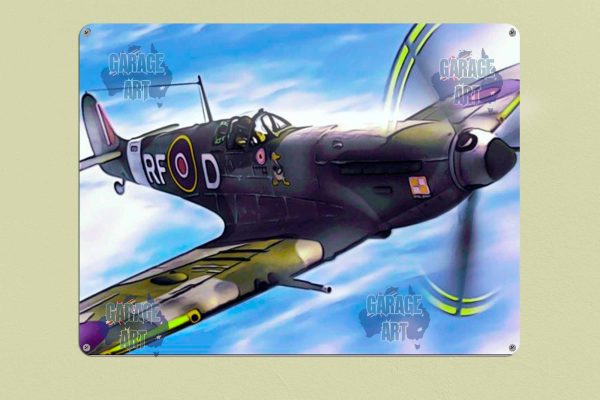 Spitfire Plane Tin Sign freeshipping - garageartaustralia