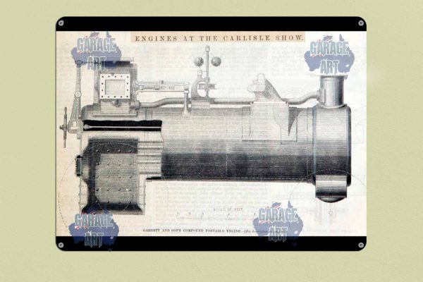 A Steam Engine from the Carlise Show Tin Sign freeshipping - garageartaustralia