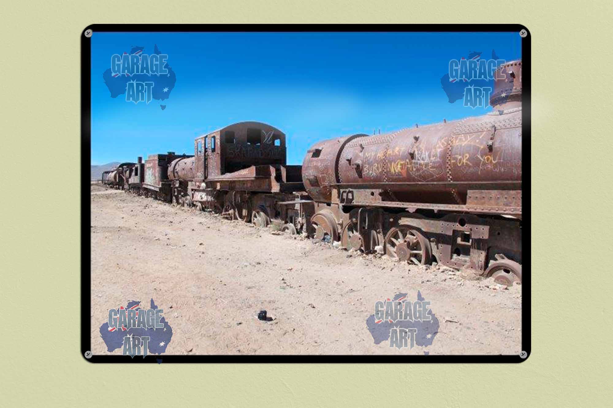 Steam Trains From the Graveyard Tin Sign freeshipping - garageartaustralia