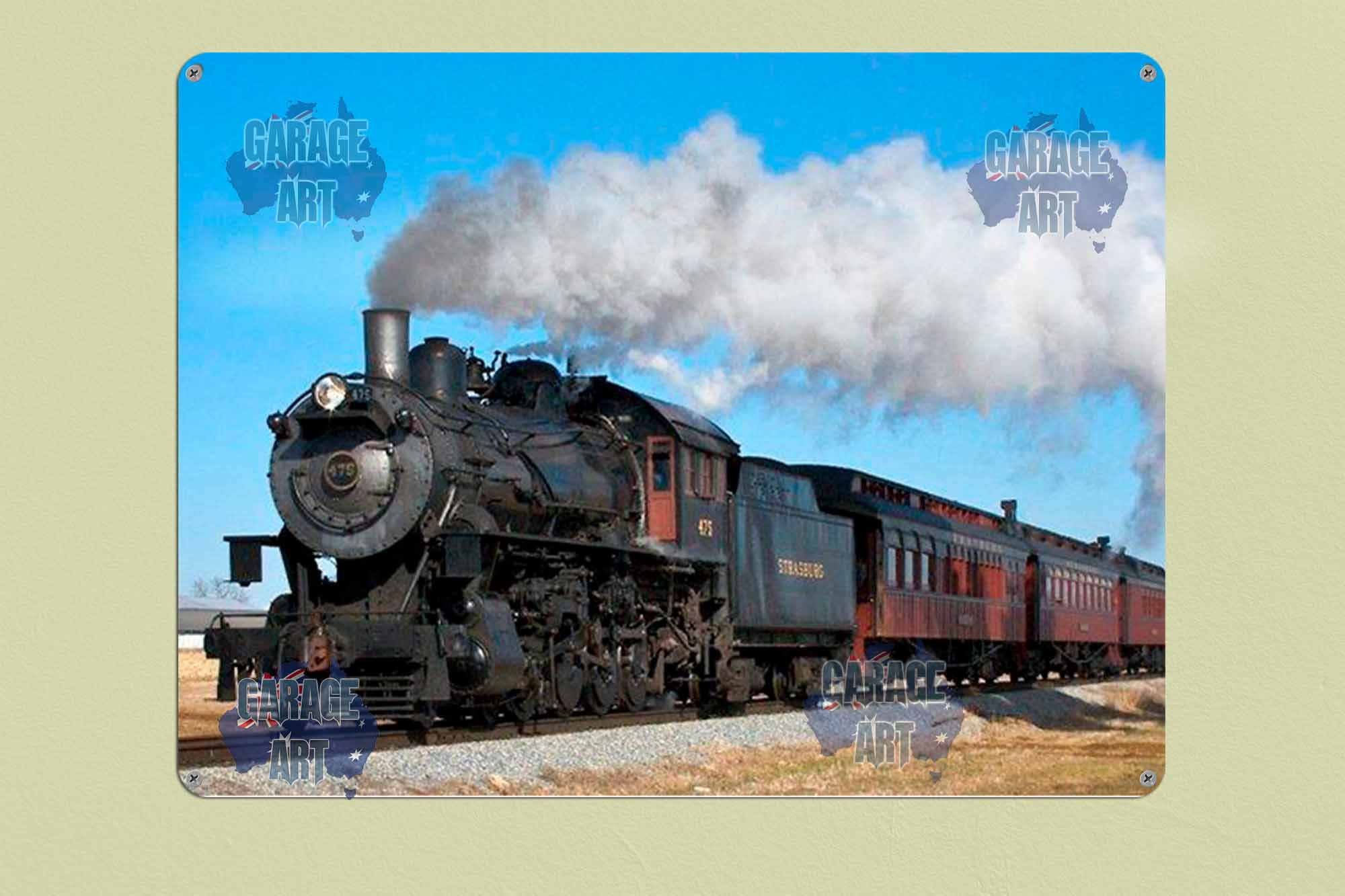Strasburg 475 Steam Train Tin Sign freeshipping - garageartaustralia