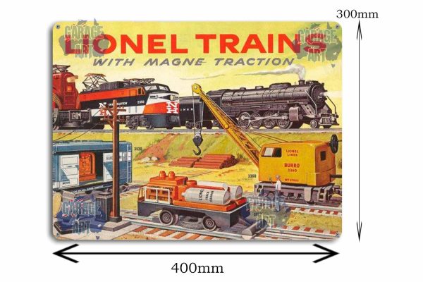 Lionel Trains Magne Traction Tin Sign freeshipping - garageartaustralia
