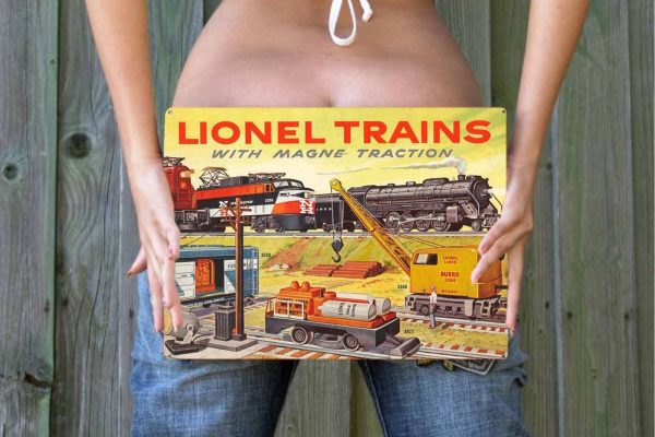 Lionel Trains Magne Traction Tin Sign freeshipping - garageartaustralia