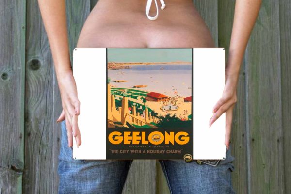 Geelong By Rail Tin Sign freeshipping - garageartaustralia