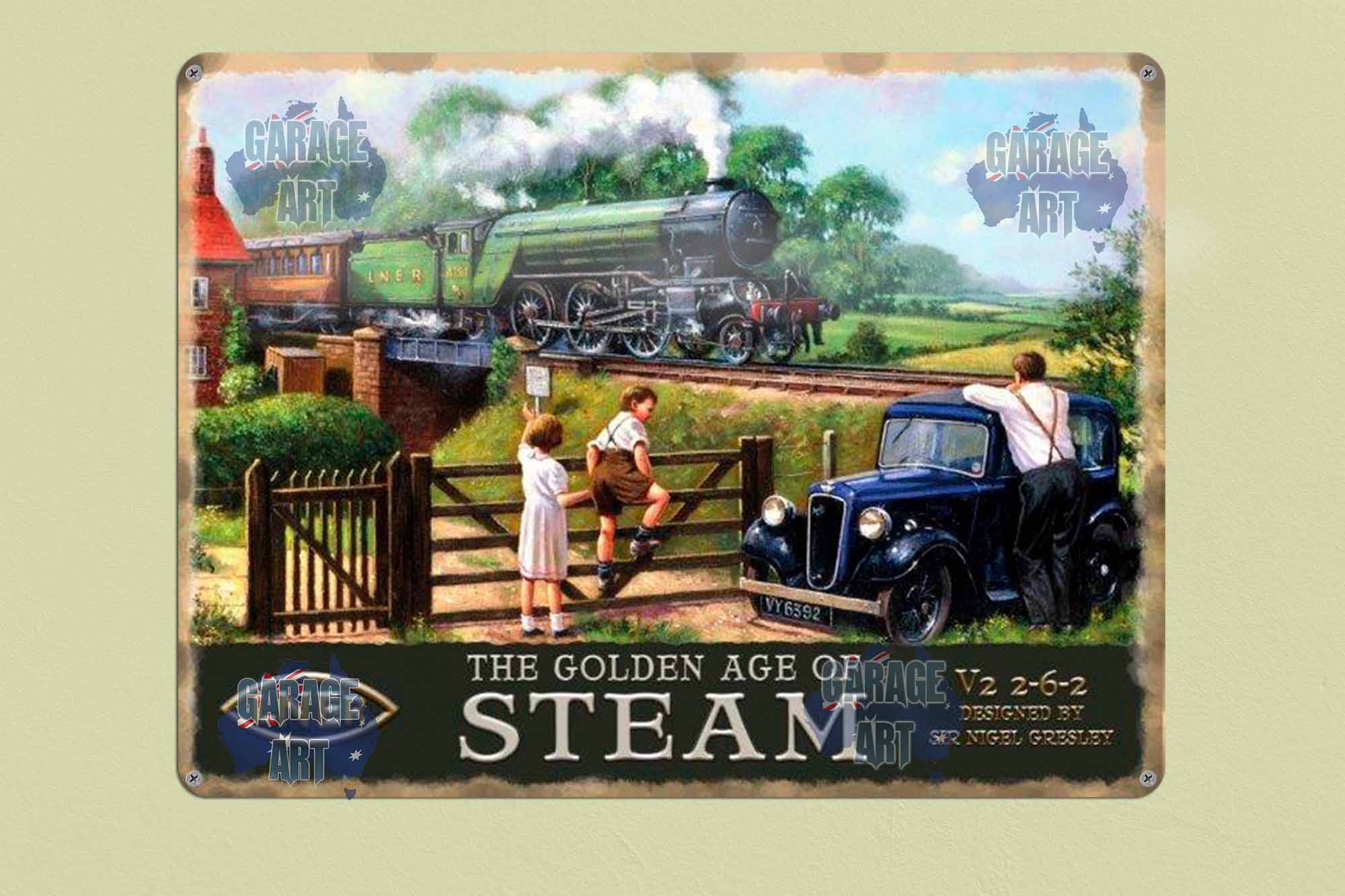 Golden Age of Steam Liner Tin Sign freeshipping - garageartaustralia