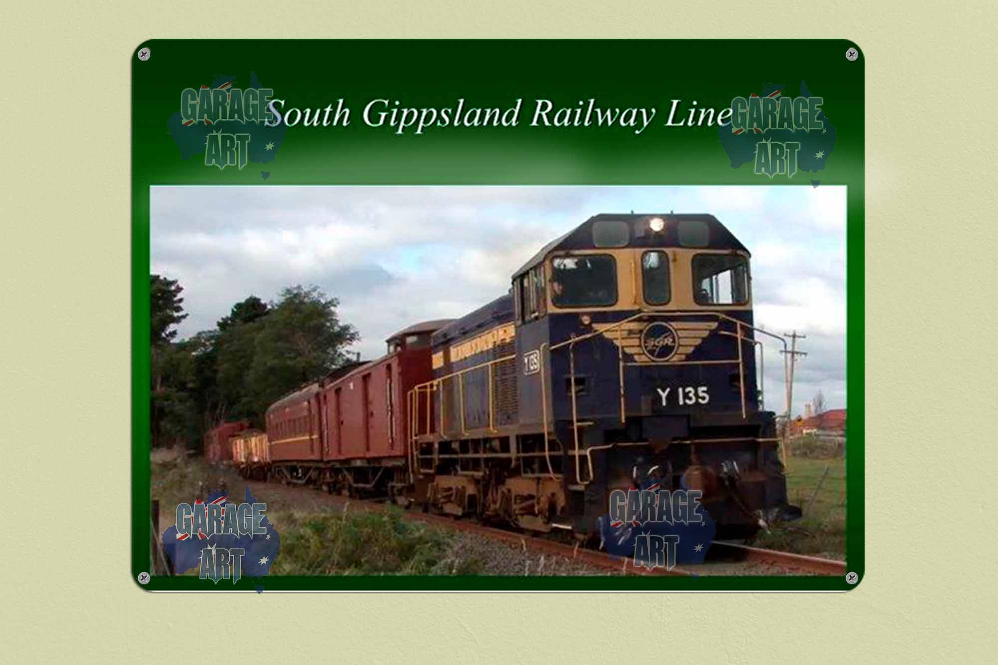 Vic Rail Y135 Locomotive South Gippsland Line Tin Sign freeshipping - garageartaustralia