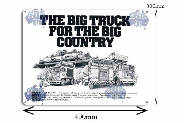 Atkinson The Big Truck Tin Sign freeshipping - garageartaustralia
