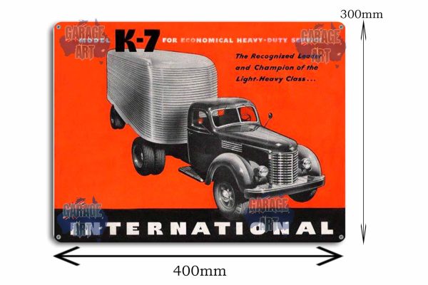 International k7 Truck Tin Sign freeshipping - garageartaustralia