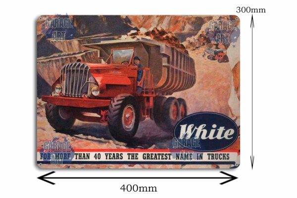 White Greatest Name in Truckss Tin Sign freeshipping - garageartaustralia