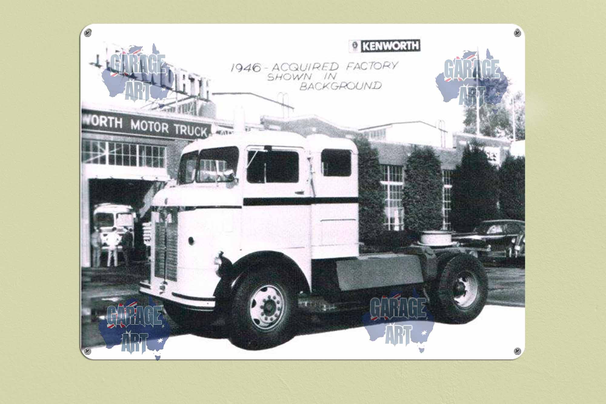 Kenworth 1946 Truck Tin Sign freeshipping - garageartaustralia
