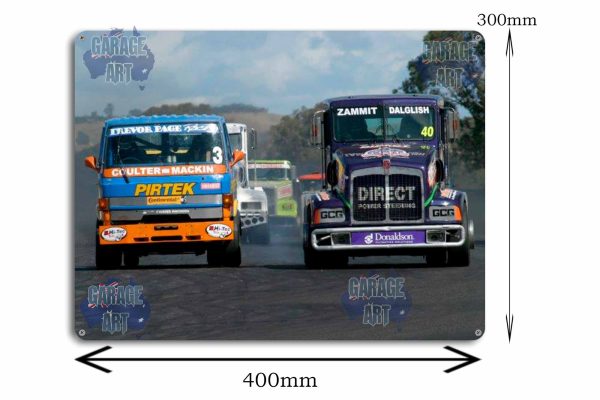 Truck Raceing Tin Sign freeshipping - garageartaustralia