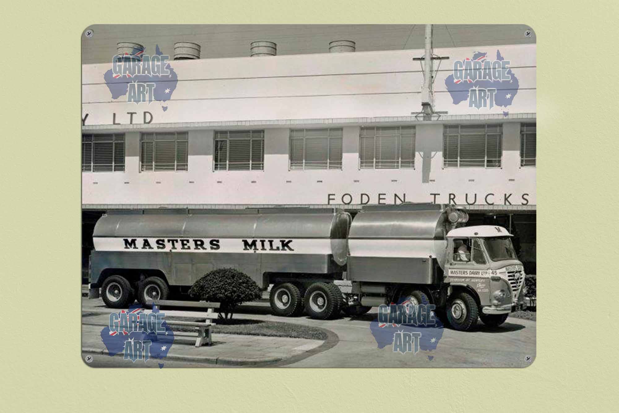 Foden Trucks Masters Milk Tin Sign freeshipping - garageartaustralia