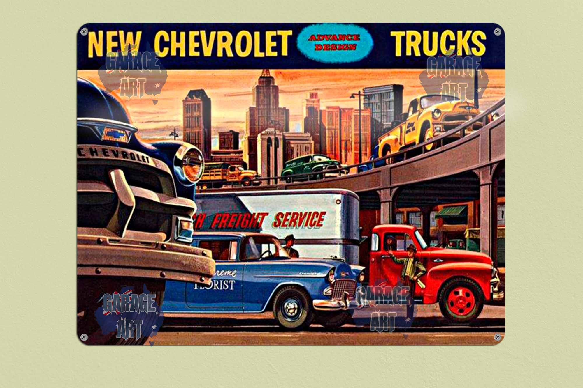 New Chevrolet Truck Advanced Design Tin Sign freeshipping - garageartaustralia