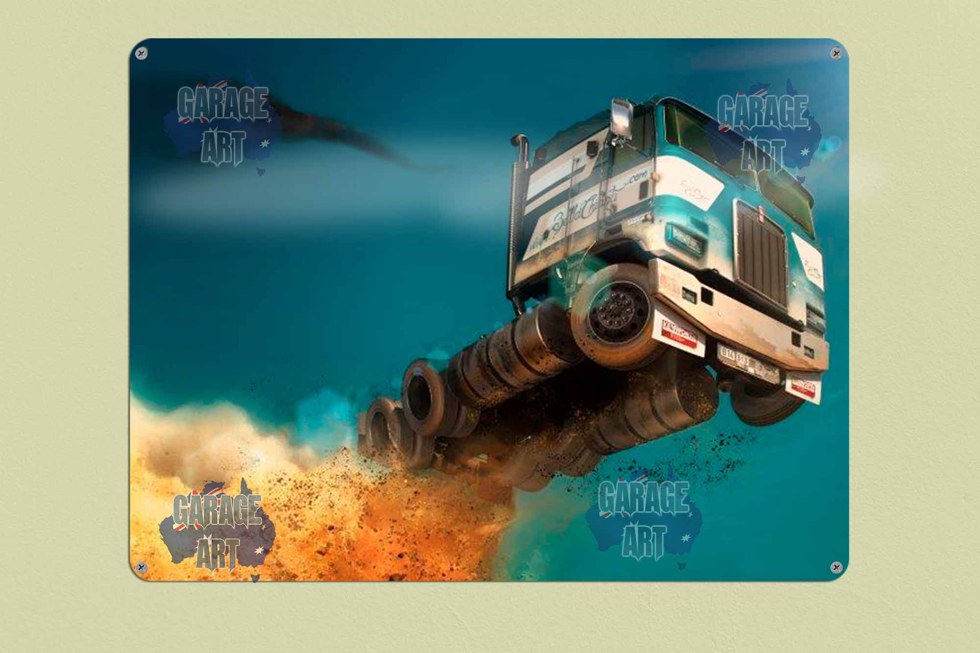 Kenworth Rally Truck Airborne Tin Sign freeshipping - garageartaustralia