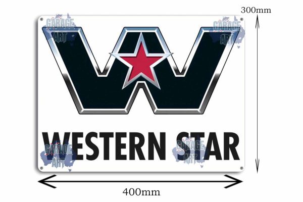 WesternStar Trucks Logo Tin Sign freeshipping - garageartaustralia
