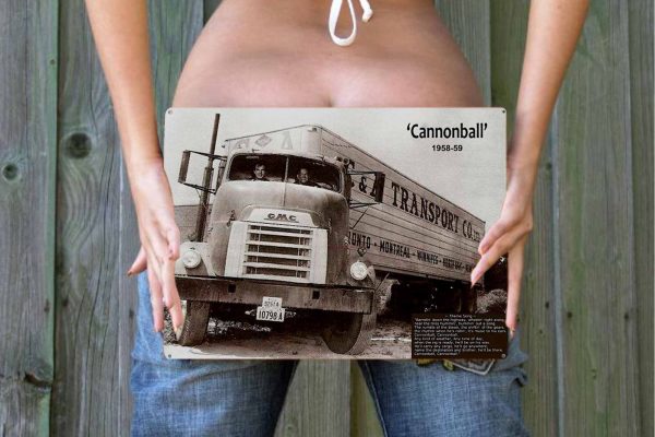 GMC Cannonball Truck Tin Sign freeshipping - garageartaustralia
