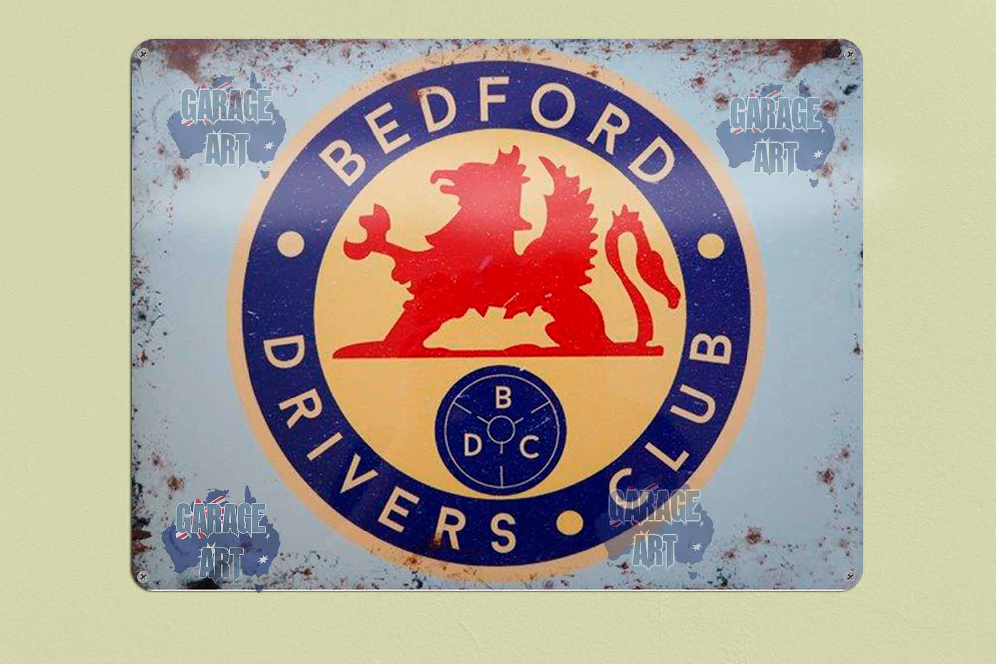 Bedford Drivers Club Tin Sign freeshipping - garageartaustralia