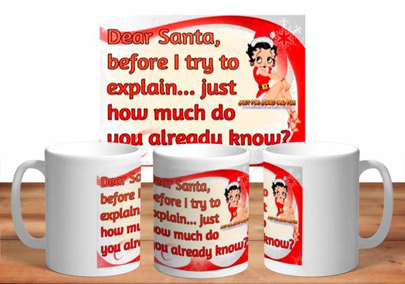 Betty Boop Dear Santa 11oz Mug freeshipping - garageartaustralia