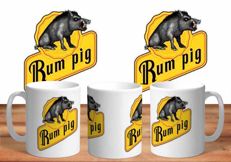 Rum Pig 11oz Mug freeshipping - garageartaustralia
