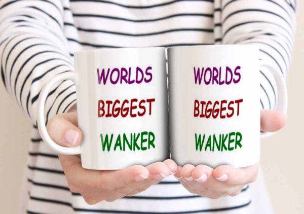 Worlds Biggest Wanker 11oz Mug freeshipping - garageartaustralia