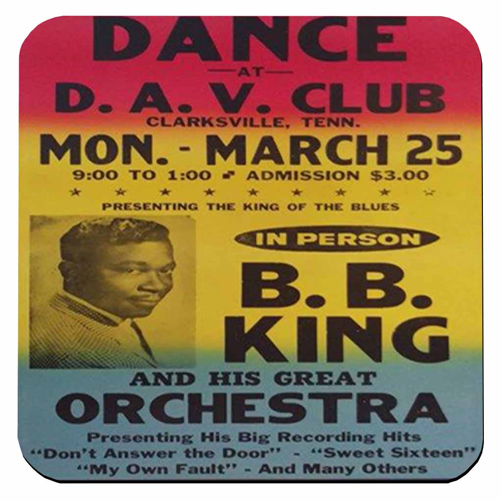 BB King Dance Poster Coaster freeshipping - garageartaustralia