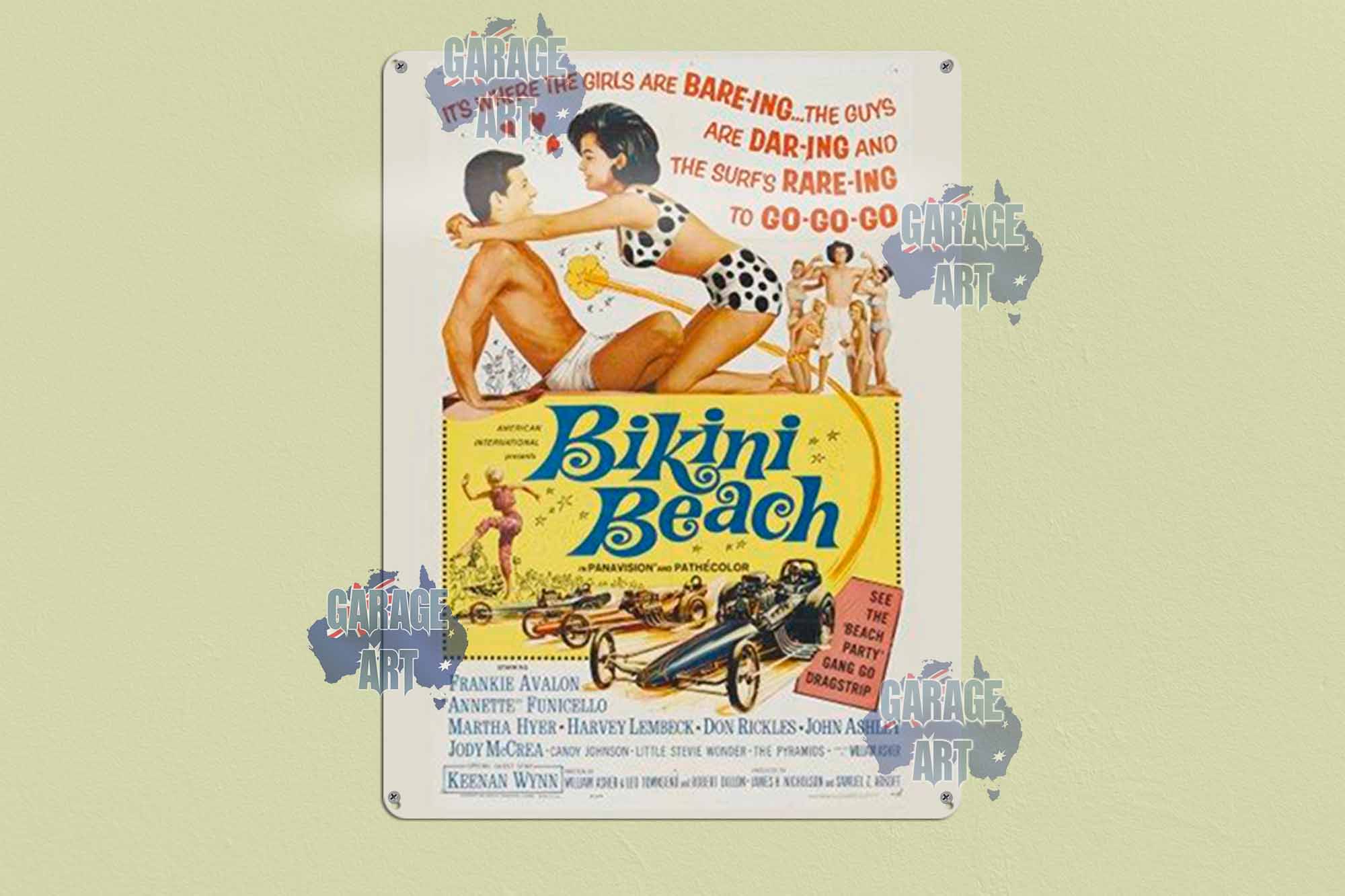 Bikini Beach Tin Sign freeshipping - garageartaustralia