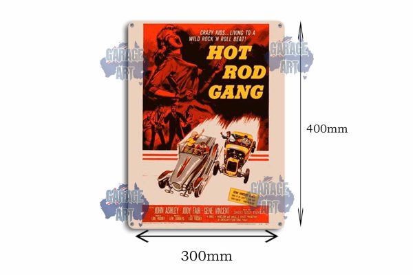 Hot Rod Gang Tin Sign freeshipping - garageartaustralia